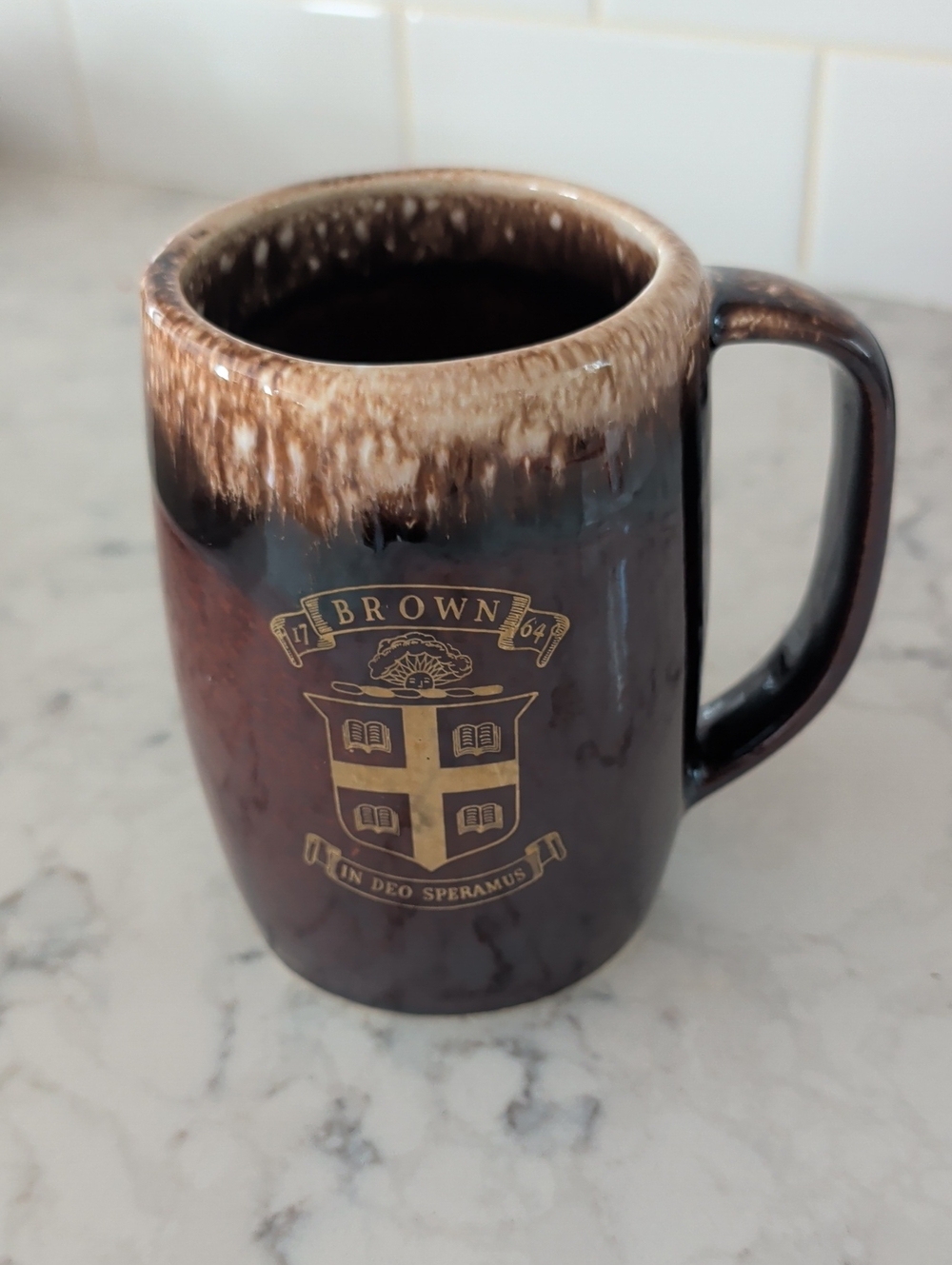 Vintage Brown University Mug